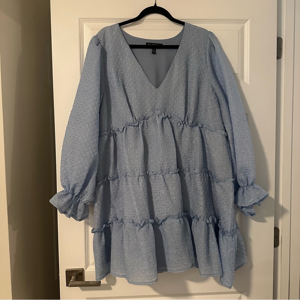 Baby blue Long Sleeve Dress from ELOQUII size 18